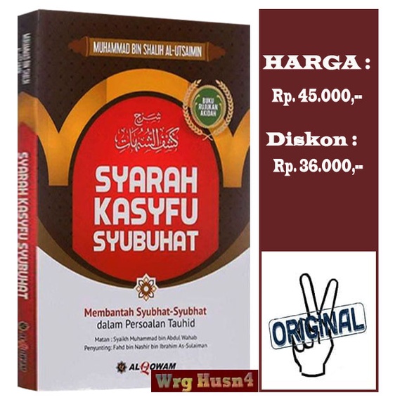 Buku Syarah Kasyfu Syubhat Membantah Syubhat Persoalan Tauhid