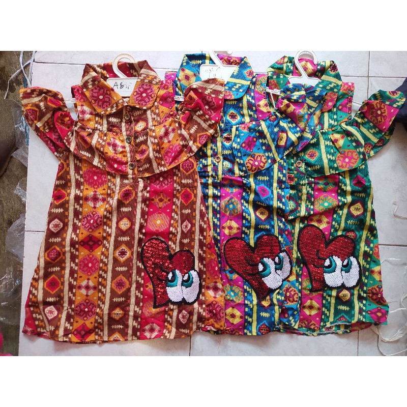 DRESS SABRINA MOTIF SONGKET/ DASTER ANAK