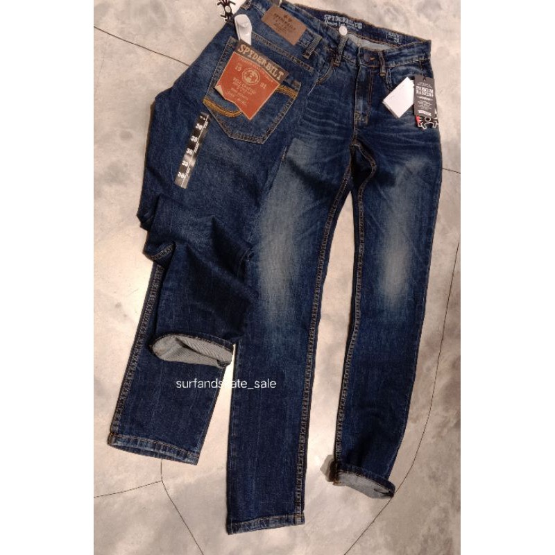 Celana Jeans Pria Spyderbilt Blue wash