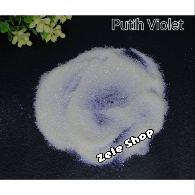 SERBUK GLITTER PUTIH VIOLET isi 50 GR | HENNA ART / NAIL ART