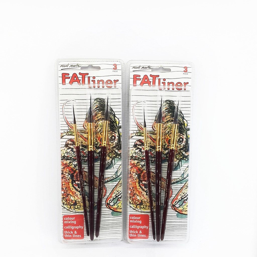 

Mont Marte Fat Liner Brush Set Taklon / Squirrel 16 BMHS0006