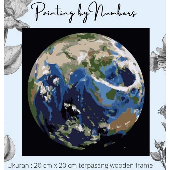 

DIY painting by number 20x20cm kerajinan tangan - EARTH
