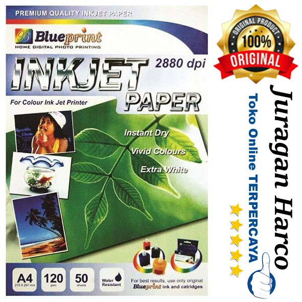 

Blueprint Inkjet Paper (BP-IPA4120 )A4 120 gsm 50 sheets - 1