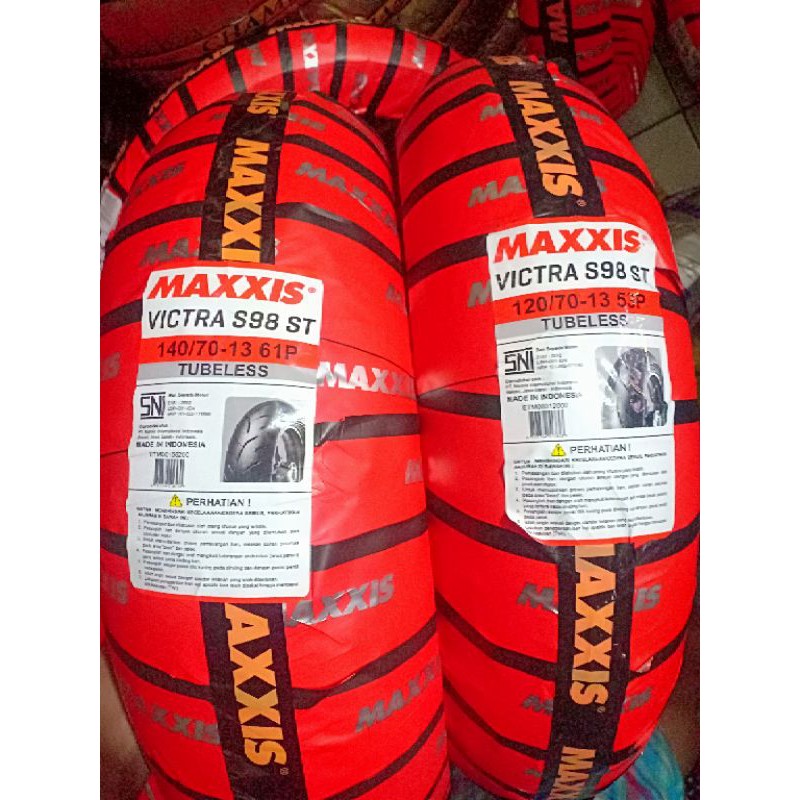 ban maxxis victra sepasang dpn/blkg nmax ring 13 ukuran 120-70/13 dan 140-70/13