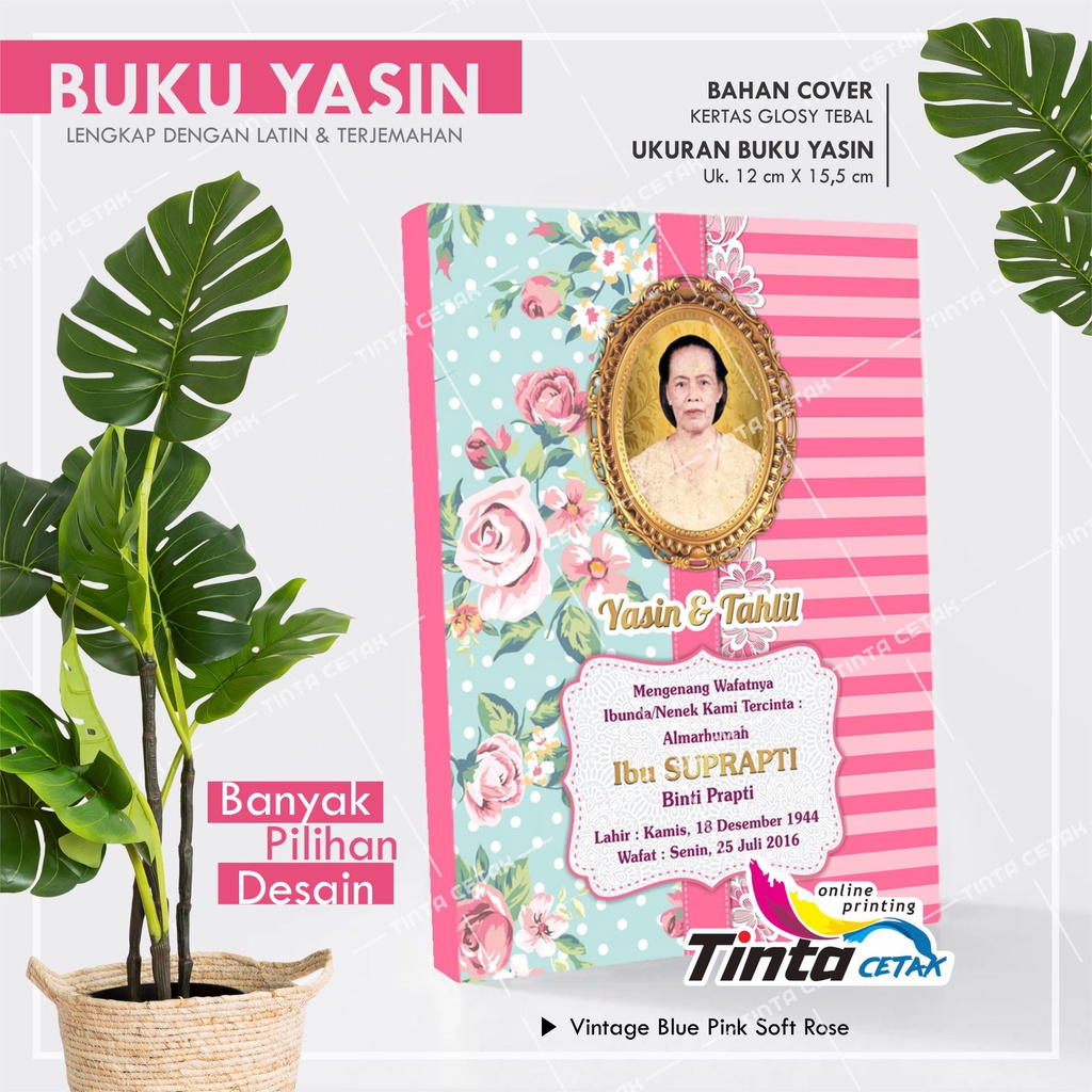 Yasin & Tahlil 128Hal Foto Dicover Depan Laminasi Doff / Glossy