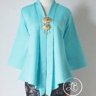 Kebaya Modern Kutubaru Atasan Kebaya Wisuda Floy Aneka PIlihan Warna-ATASAN PASTEL BLUE