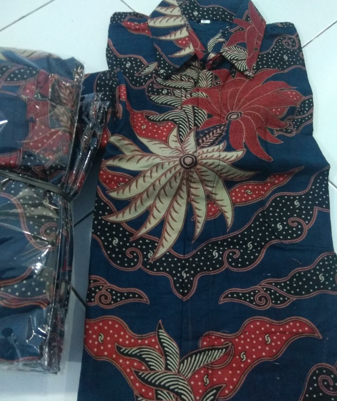 Kemeja Batik Pria Lengan Panjang Size M L Xl Xxl Bswart Batik Hrb026 Kenango Hem Panjang Padi