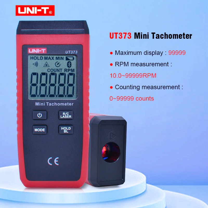 UNI-T UT373 Mini Digital Laser Tachometer Non-Contact Tachometer Measuring Range 10-99999RPM