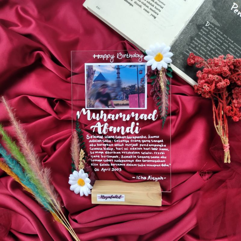 AKRILIK LETTERING / kado Wisuda / kado ulang tahun / kado handmade / kado aestetik / kado murah / ka