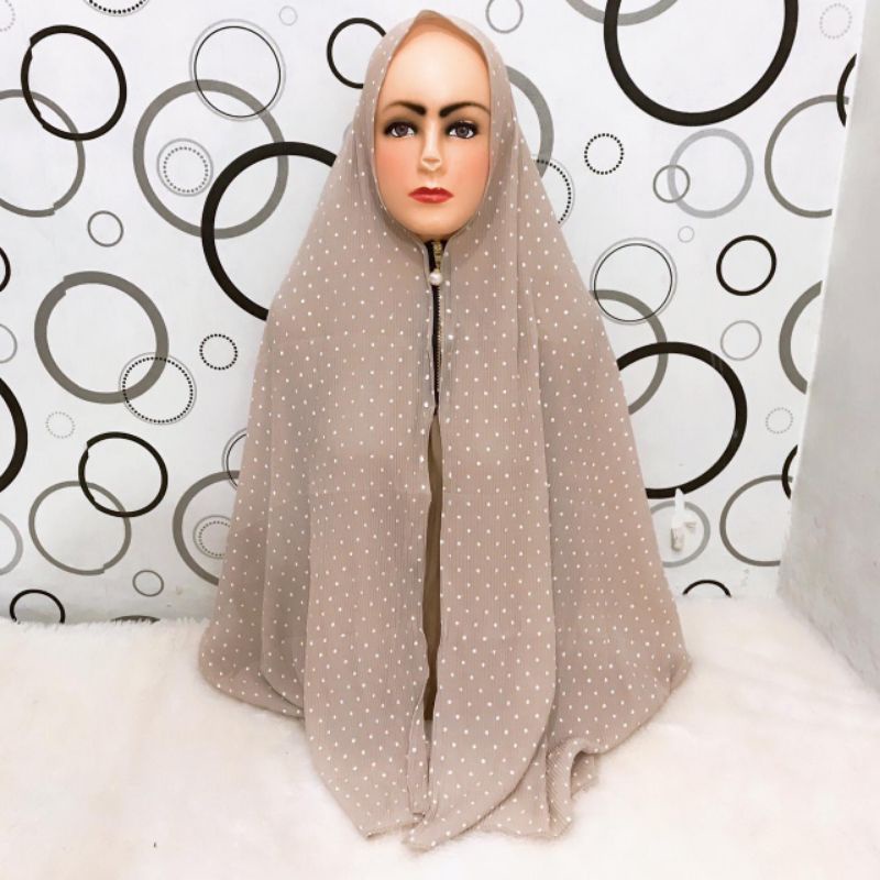 Jilbab Pashmina Instan Resleting