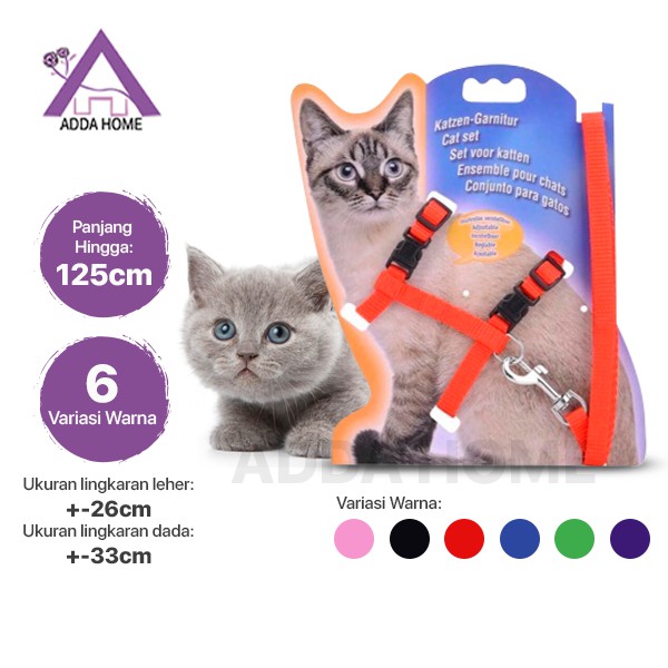 Adda Home - Tali Tuntun Kucing Harness 125cm