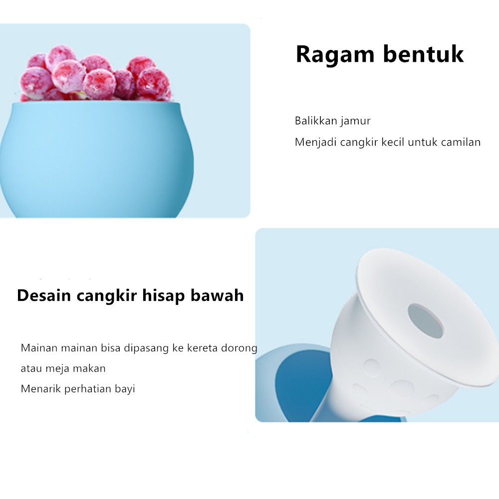 Lacoo Teether bayi mushroom Gigitan bayi silikon BPA free