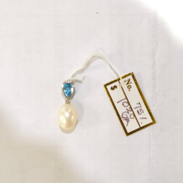 Liontin Mutiara Alam Emas Putih 750