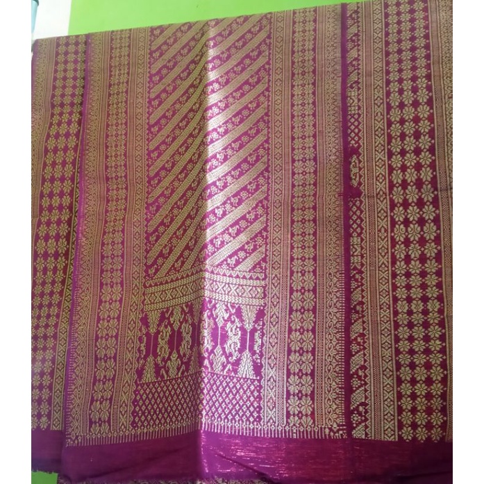 Kain Songket Palembang asli tenun benang emas