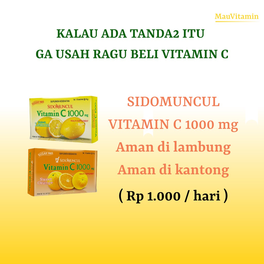 Bpom Vitamin C 1000mg Sidomuncul Harga Belum Termasuk Packing Bubble Wrap Shopee Indonesia
