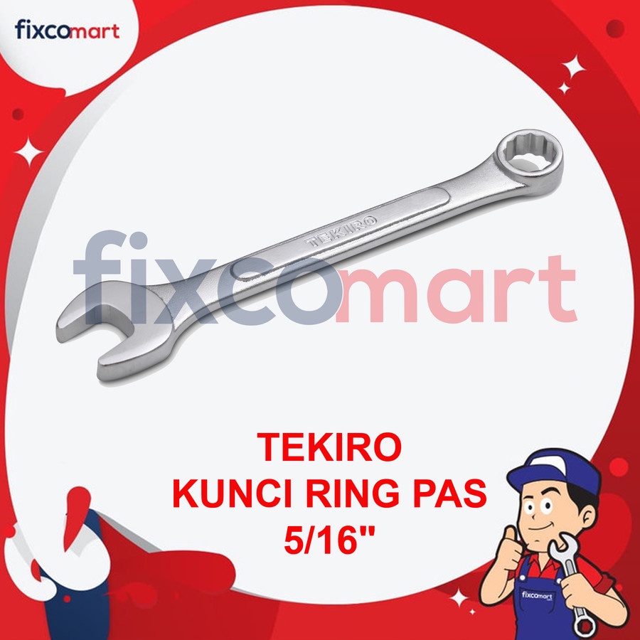 TEKIRO Combination Wrench / Kunci Ring Pas Inch - 7/16 INCH