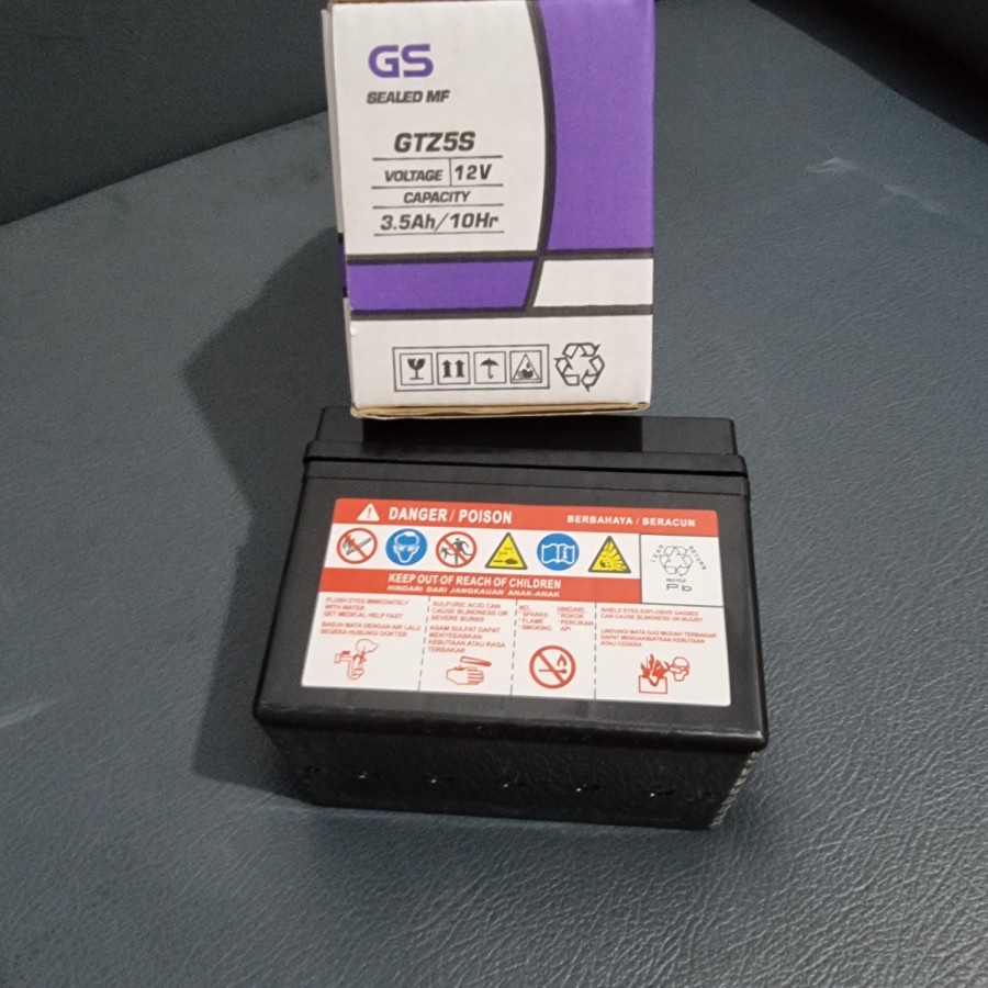 Aki Motor Astra GS GTZ5s New Mega Pro Verza Accu Kering MF Original