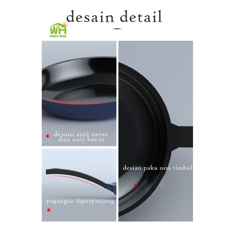 Teflon Set 2pcs 18cm dan 23cm Fry Pan Set Anti Lengket TG-10 GOSHOP88