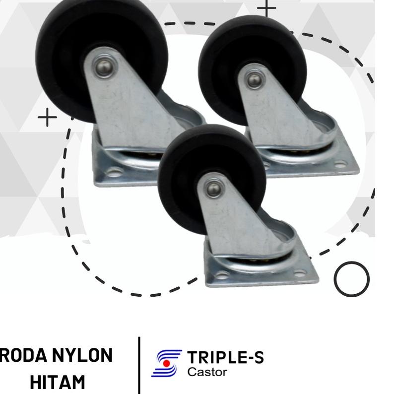 ♟ Roda Troli 5 inch Roda Karet 5 inch Roda Etalase 5 inch Roda Troly Triple S ♝