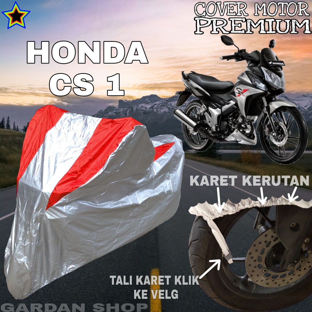 Sarung Motor HONDA CS 1 Silver MERAH Body Cover Penutup Motor Honda Cs 1 PREMIUM