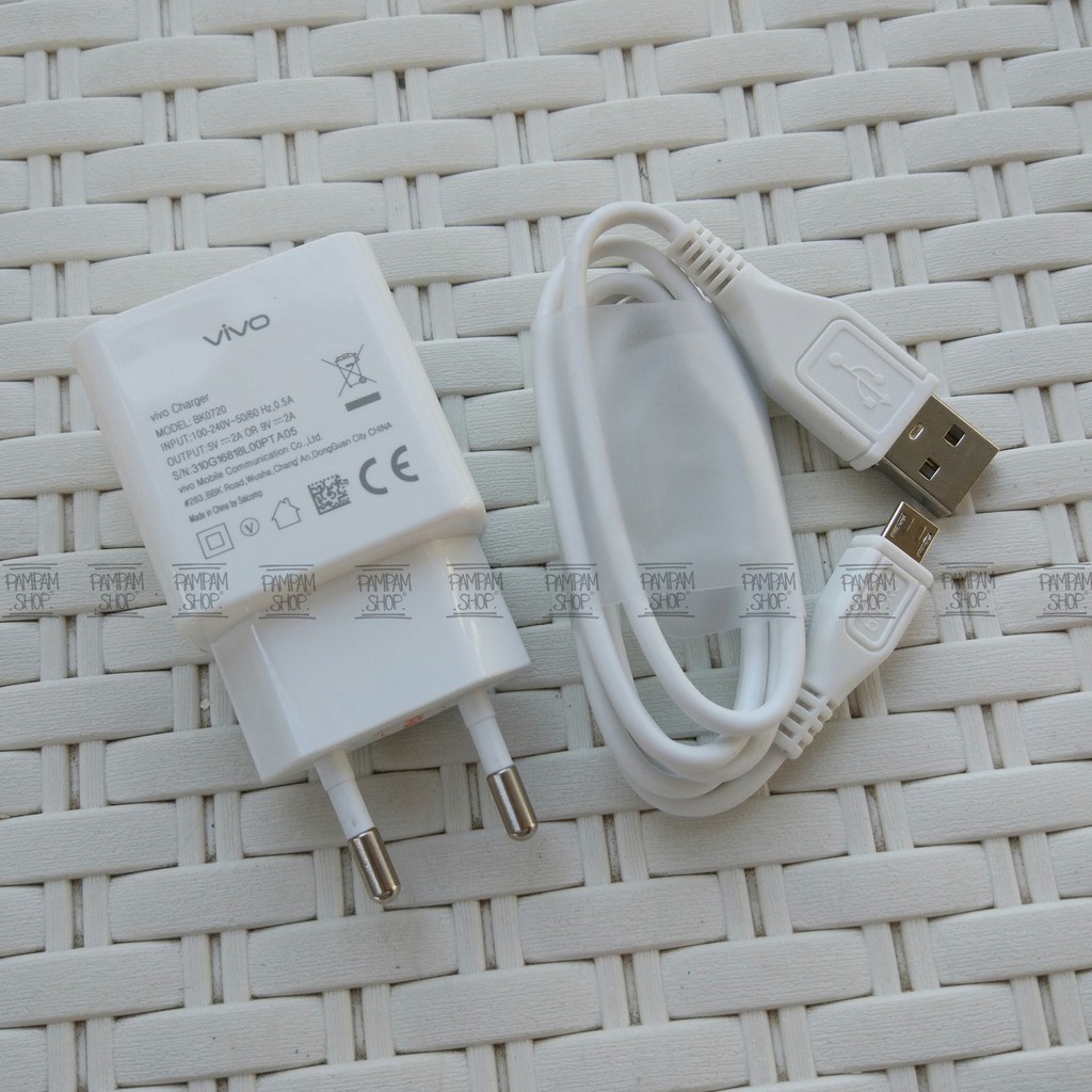 Charger Vivo Fast Charging Colokan Indonesia BK0720 2A Micro USB Original Casan V5 V5S V7 Y65