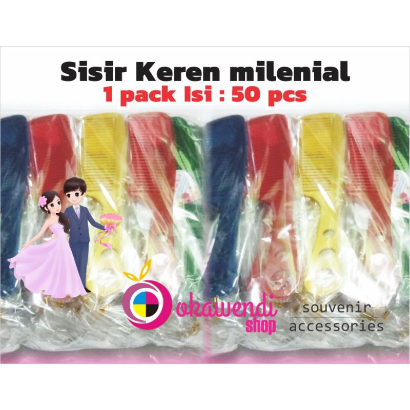 Sisir Souvenir Nikah Pernikahan Aksesoris Craft Pesta Cinderamata