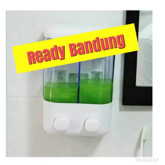 BANDUNG Dispenser Sabun 2tabung/ Dispenser sabun cair cuci Tangan