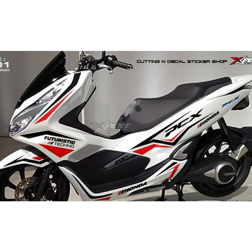 Decal pcx full body putih sticker pcx full body putih