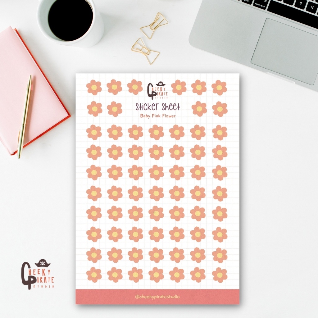 

Sticker Sheet - Baby Pink Flower | Bullet Journal Stickers| Planner Stickers| Scrapbook Stickers| Study Time Sticker| Cute Stickers| Journal Sticker