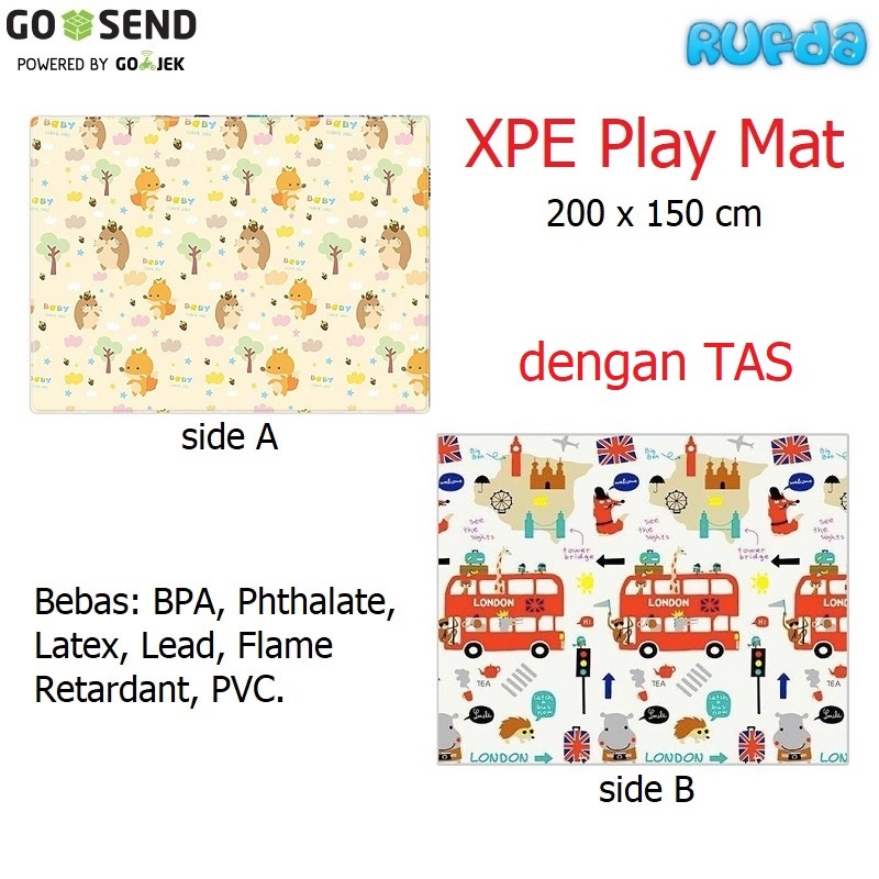 Bright Crown XPE Play Mat Alas Tempat Main Anak Bayi PlayMat