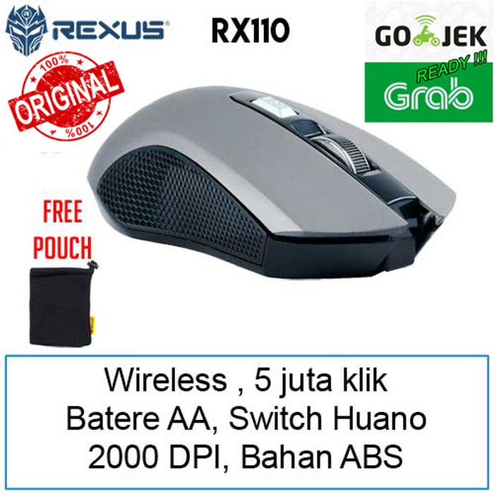 Mouse Wireless Gaming Rexus Xierra RX110 + Free pouch