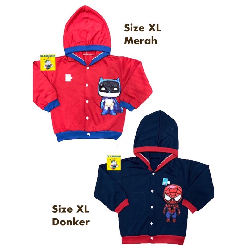 Jaket Fashion Outer Anak Cowok Superhero Lampu LED