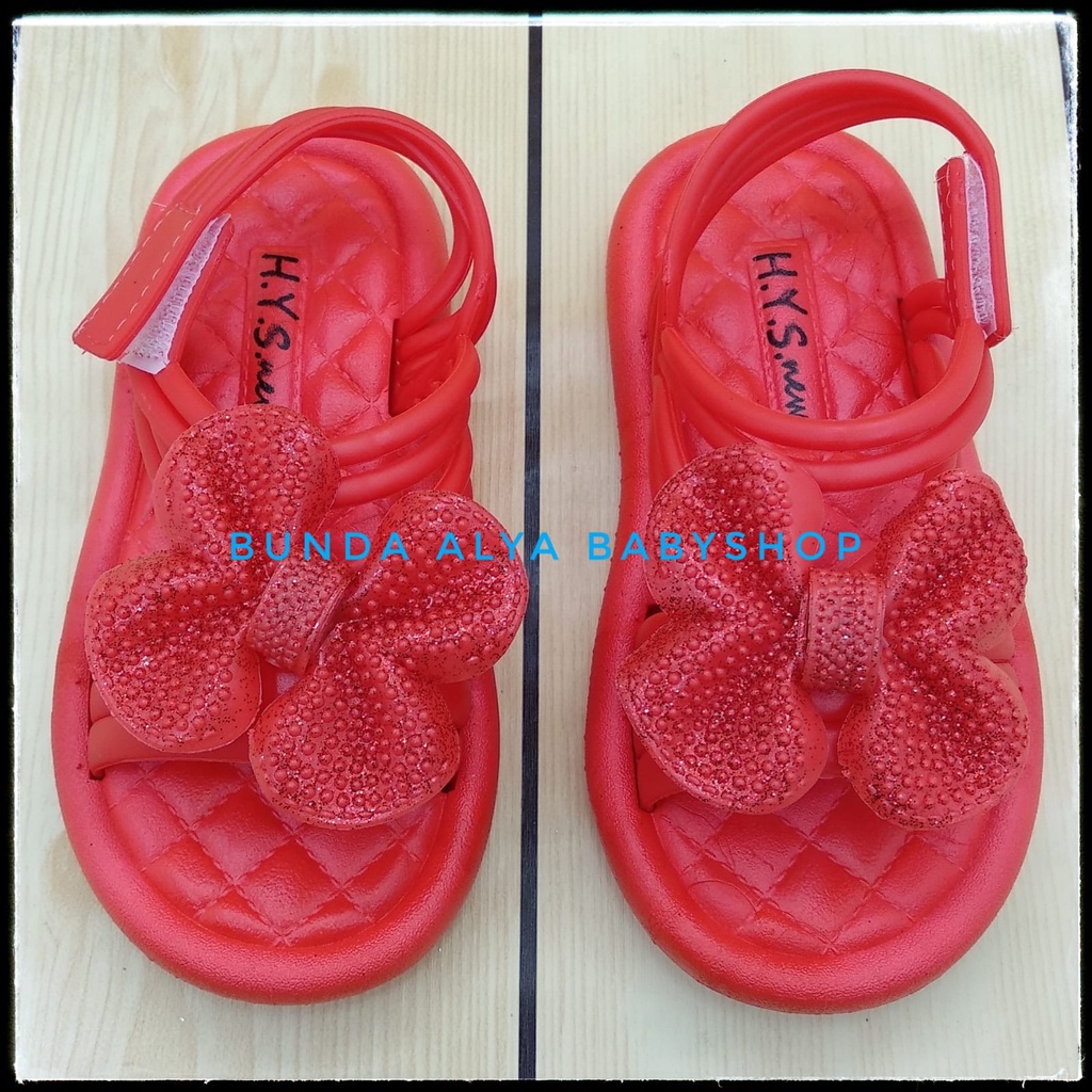 Sendal Anak Perempuan Usia 5 6 7 Tahun Merah Alas Karet Sepatu Sandal Anak Cewek Tali Pita Anti Licin Alas Karet Size 24 - 35 Sandal Anak Karet Sandal Anak Tali Sendal Anak Elastis