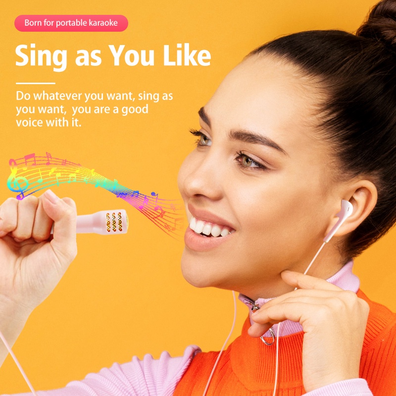 Headset Mic Karaoke Hifi Bass Mini Interface 3.5mm Kualitas Tinggi