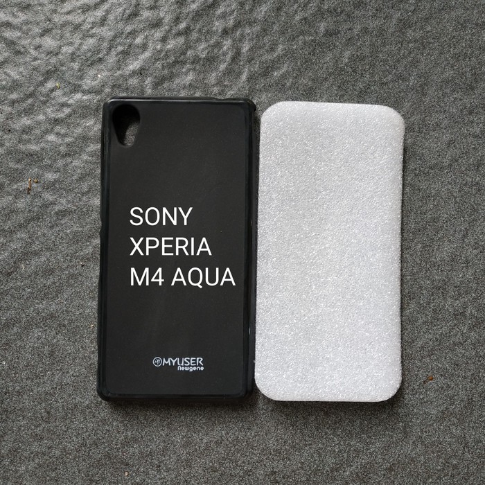 SONY XPERIA M4 AQUA karet softcase silikon karet hitam mantul murah