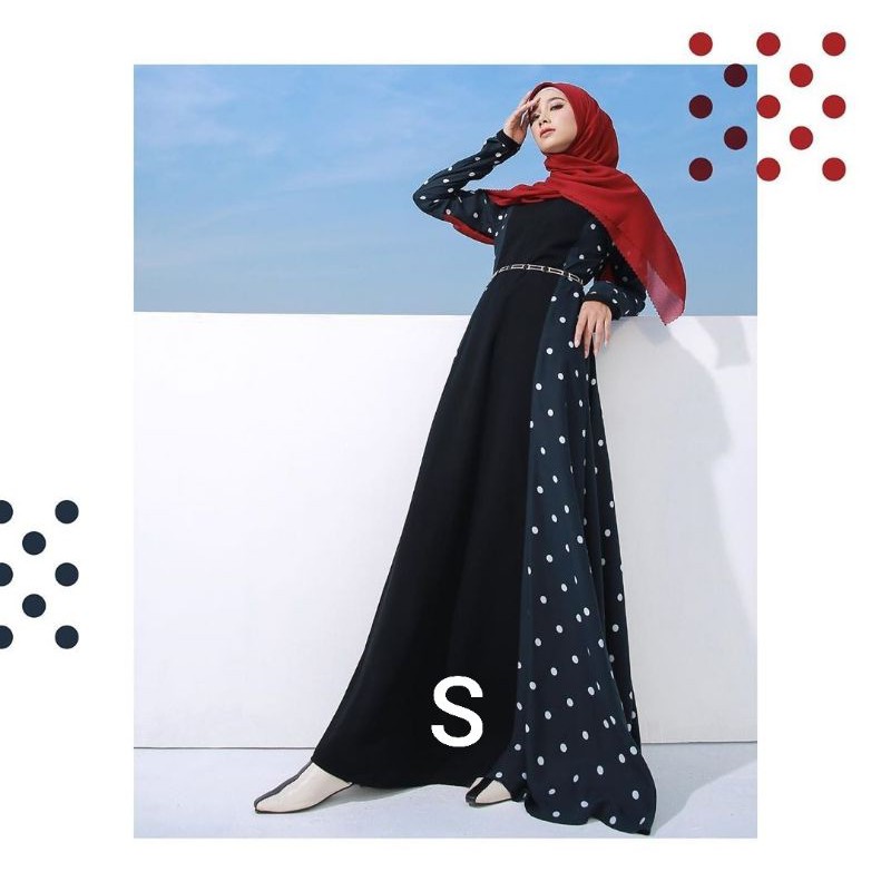 slim polka dress by zerina banu