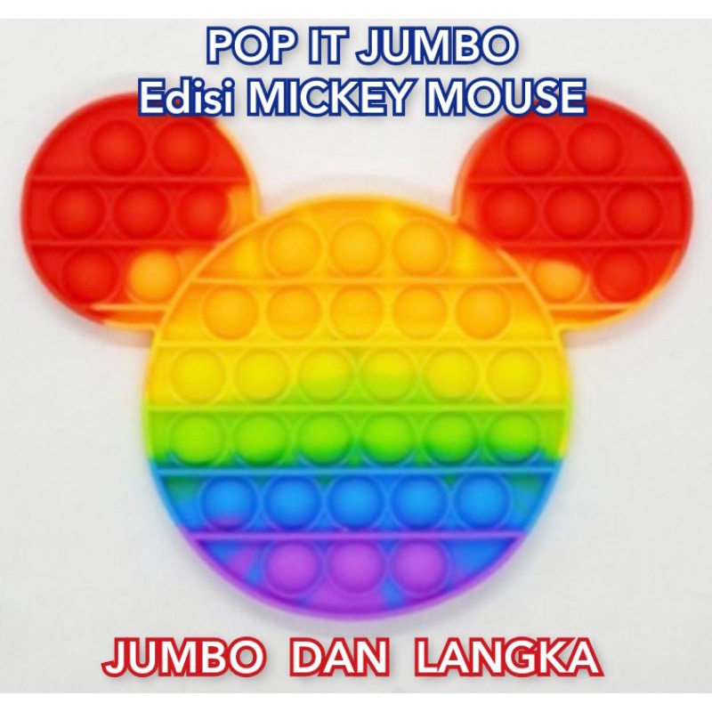 (SANGAT LANGKA) POP IT MICKEY MOUSE JUMBO MINNIE MOUSE POPIT POP IT DISNEY