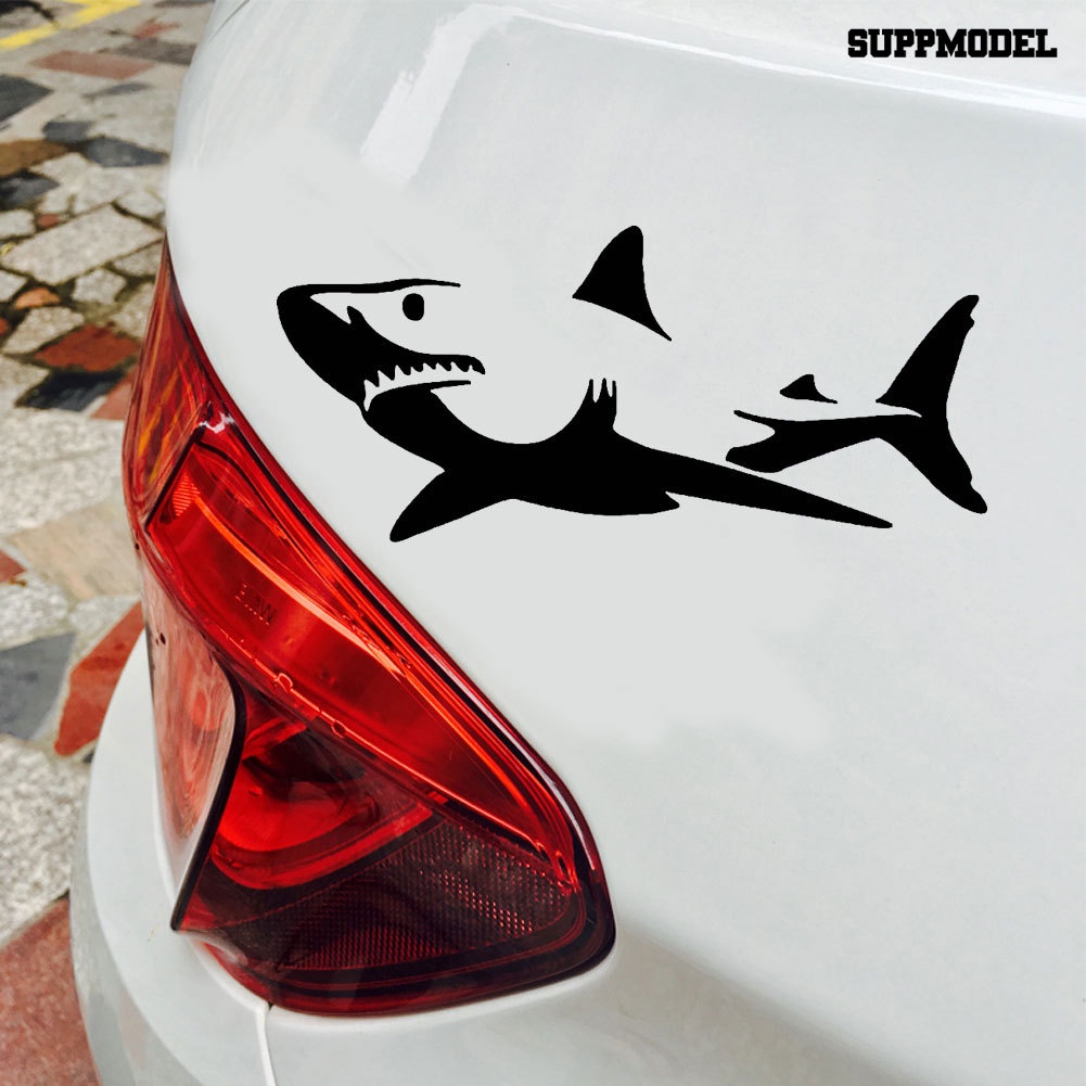 Stiker Reflektif Motif Hiu Untuk Dekorasi Mobil / Motor