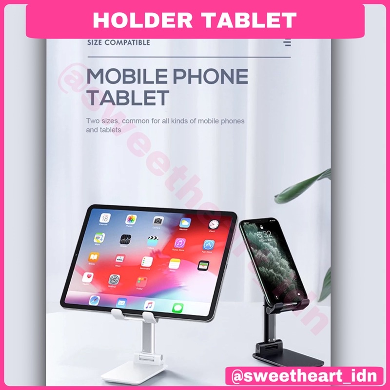 PREMIUM Stand Holder Tablet Ipad Handphone Multifungsi Folding Desktop Dudukan HP Tablet Tab