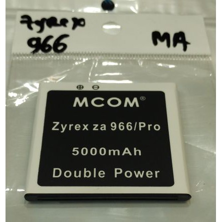 battle battery baterai Zyrex za 966 pro 966t mcom 5000mah