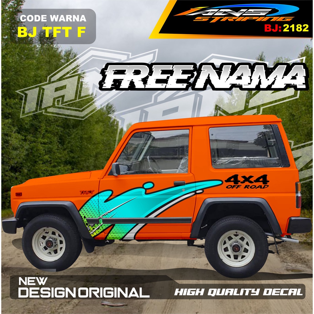 DECAL STIKER MOBIL TAFT TAF / STIKER VARIASI BODY MOBIL KATANA / STIKER MOBIL FEROZA, JEEP , ESCUDO, TAFF / STIKER MOBIL