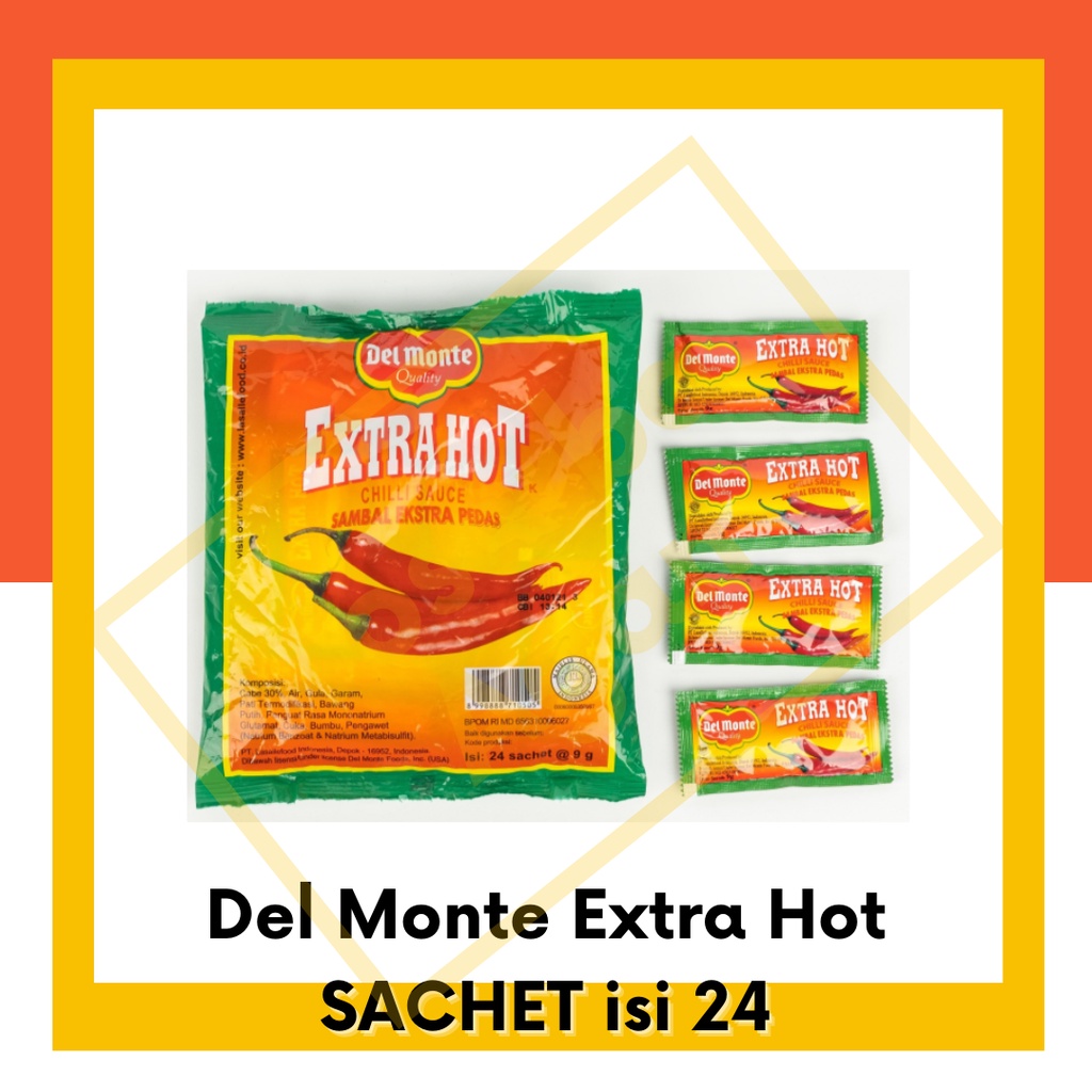 

Del Monte Saos Sambal Extra Hot Sachet isi 24 Saset