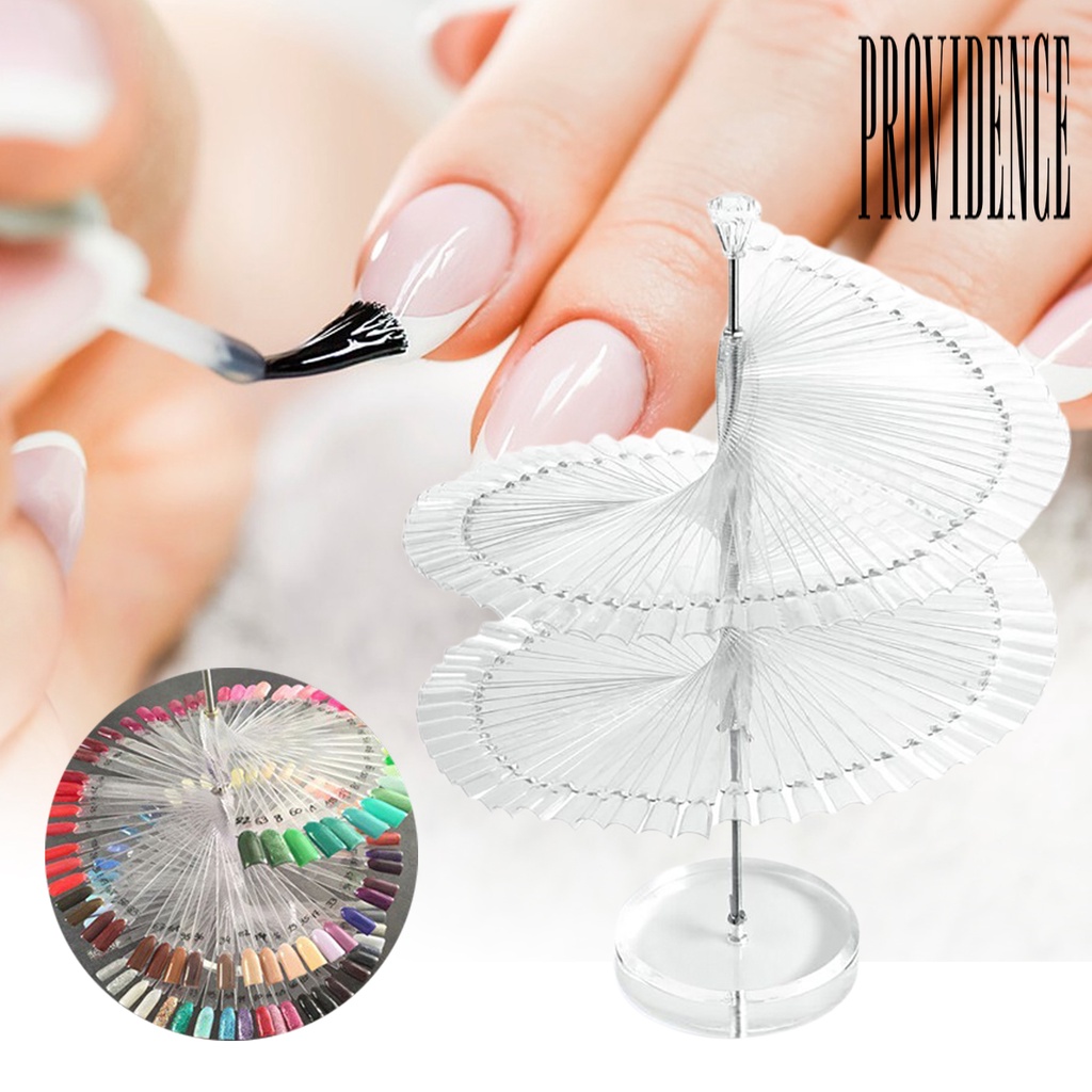 Providence Stand Holder Display Kutek Gel Bahan Plastik Bisa Dilepas / Diputar Reusable Untuk Salon