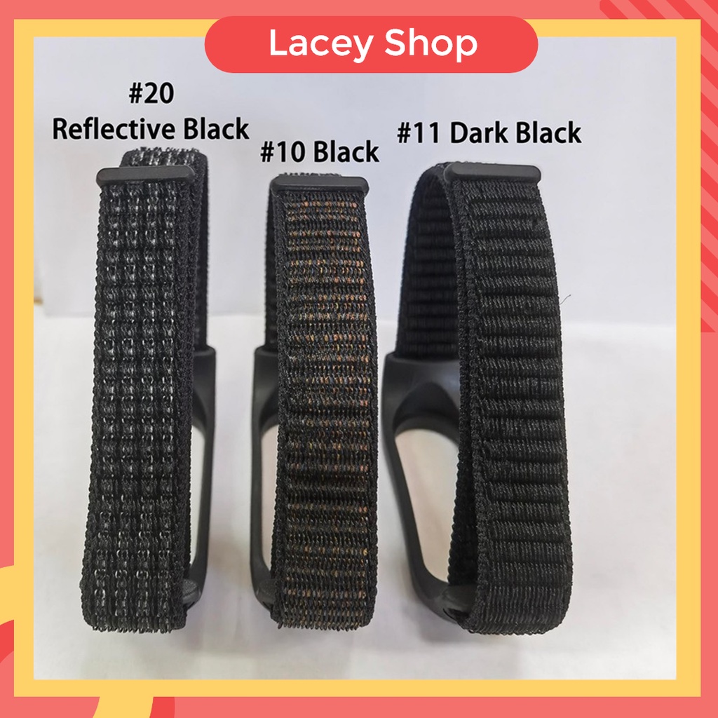 Tali Nylon Strap Xiaomi Miband 3 4 5 6 7 Velcro Band