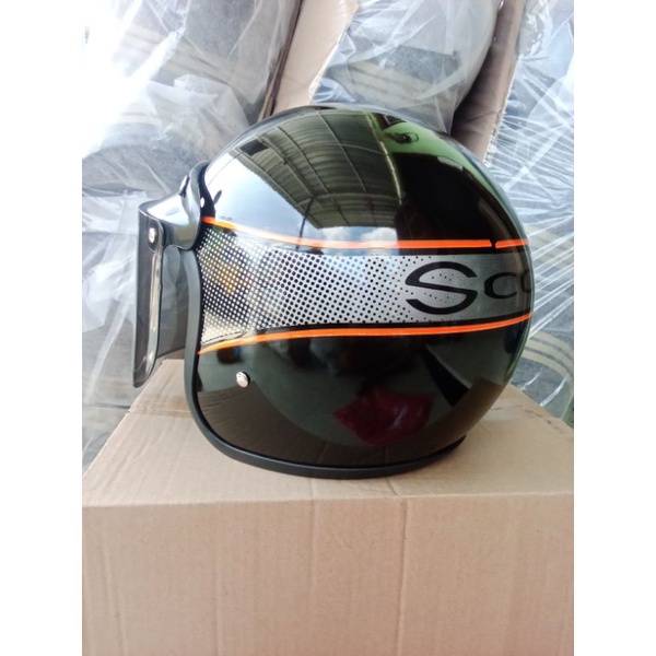 (Bisa Cod) HELM BOGO REPRO SCOOPY FUL LEHER SNI