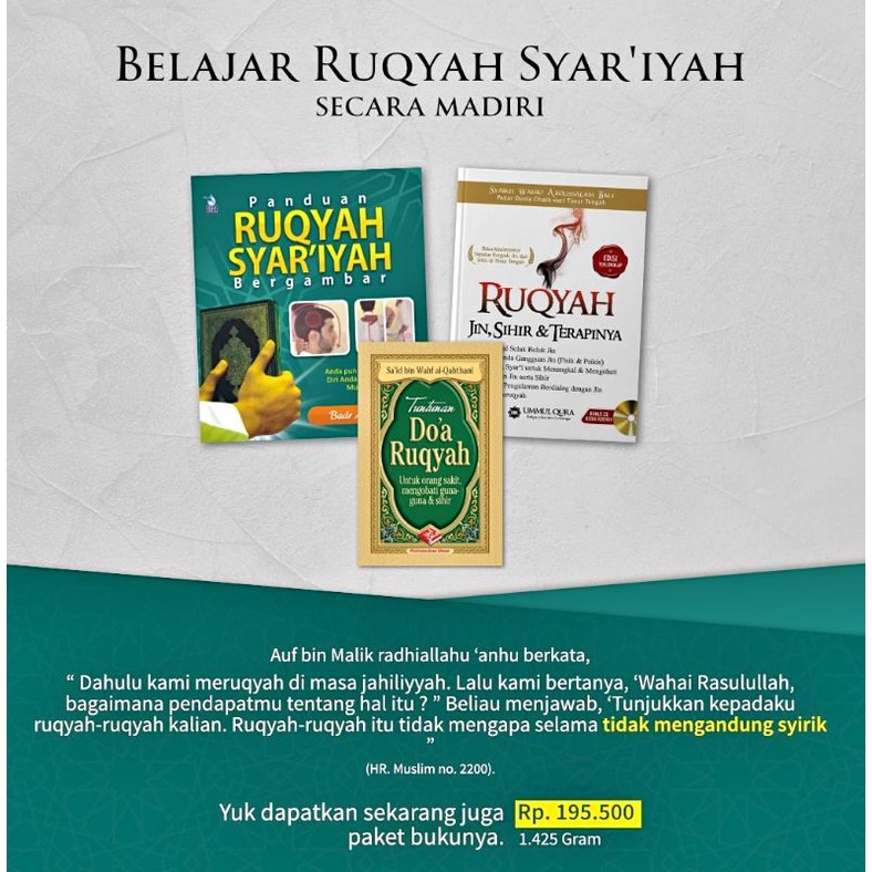 

buku paket belajar ruqyah mandiri