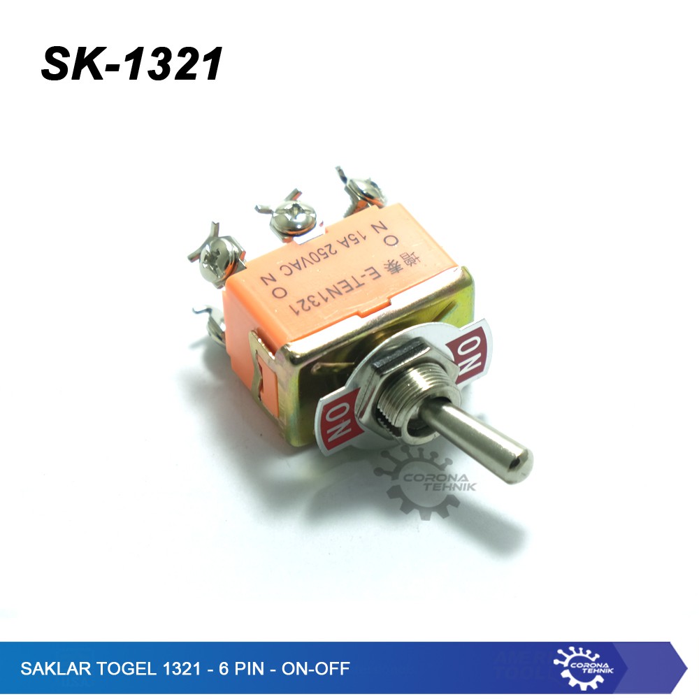 Saklar Toggle 1321- 6 Pin - ON-ON