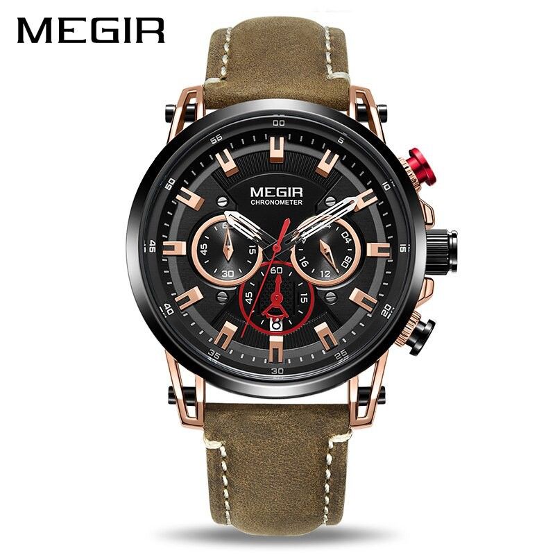 Jam Tangan Pria Chrono MEGIR 2085 ORIGINAL Garansi