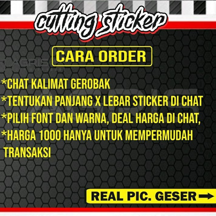 Custom Tulisan buat Gerobak/Kaca, Custom stiker Nama buat di Kaca/Gerobak Dagangan