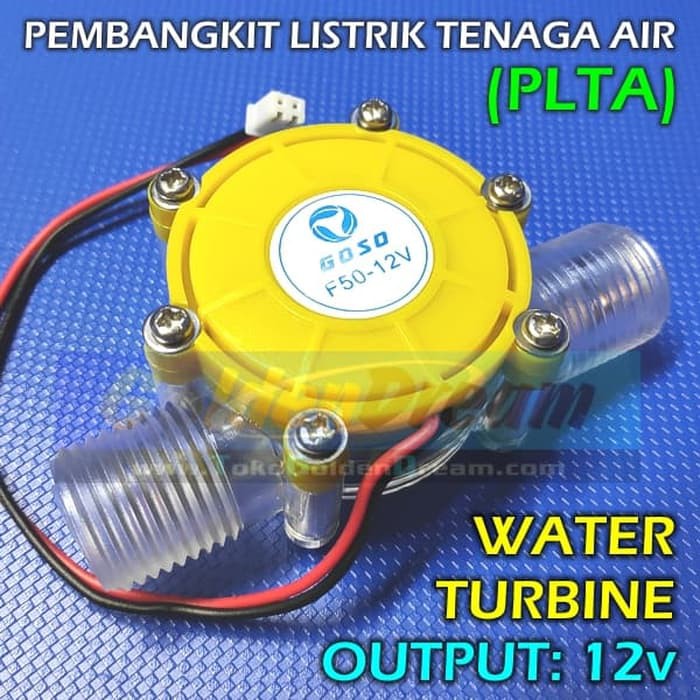 PLTA 12v Pembangkit Listrik Tenaga Air Generator Hydroelectric Turbin